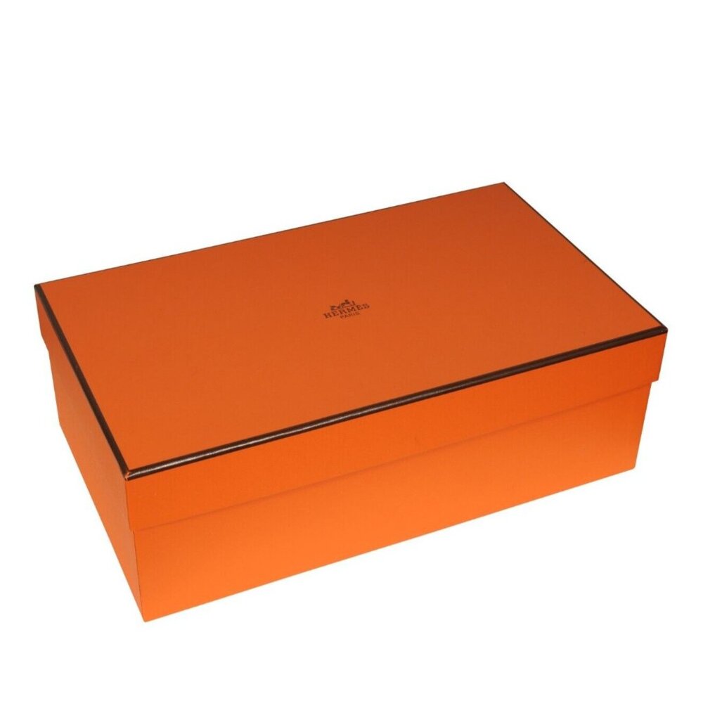 Hermes Orange Logo Box Ribbon Gift Bag 6.5 x 11.25 x 4 Shoe Box bag